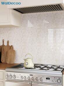 WalDecoo 5/10/20片马赛克自粘防溅瓷砖，10英寸*10英寸自粘墙砖，适用于厨房、浴室、壁炉、房车等。 - 馬賽克 - 查看 4