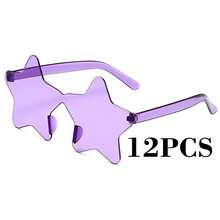 Bộ 1-12 chiếc ly thủy tinh hình ngôi sao năm cánh trong suốt, màu kẹo ngọt, thích hợp cho các bữa tiệc, hồ bơi, tiệc bãi biển, tiệc sinh nhật, lễ hội và các sự kiện vui chơi khác cũng như làm quà tặng trong các bữa tiệc. - Nhiều màu - Xem 30