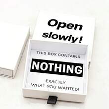Funny "Nothing Inside" Prank Gift Box | Completely Empty Inside! Suitable For Birthday, Wedding Party, Anniversary Pranks And Jokes - Great Surprise For Family And Friends | Includes Card - Multicolor - View 7