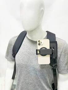 Sports Camera Accessories Backpack Clip, Double Shoulder Strap Holder - Black - View 5