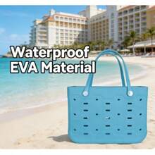All Purpose, Large EVA Flex Tote – 18in W X 8.75in D X 13in H – Waterproof, Washable - Cool Water - Nước - Xem 1