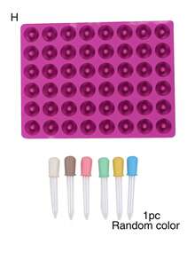48孔硅胶甜甜圈糖果模具，迷你甜甜圈模具，不粘模具，适用于硬糖、巧克力、冰块、果冻、布丁、软糖等。 - 彩色 - 查看 26