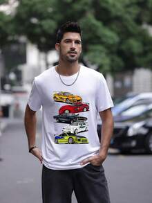Men's Short-Sleeved Crew Neck T-Shirt. Casual Style With Modern And Comfortable Prints. For Men And Women, Couple Style, Short-Sleeved T-Shirt With  2Z Print - 米色 - 查看 7