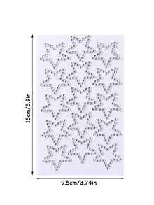3/2/1pc Sticker Five-Pointed Star Rhinestone Stickers For Stage Makeup, Rhinestone Stickers For Decoration, Diamond Stickers, Support Notebook. - Multicolor - View 5
