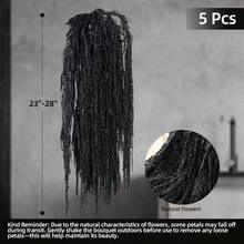 1/2/3/4/5 Hastes de Amaranto Penduradas, Buquê de Amaranto Pendurado, Decoração de Parede Pendurada, Decoração de Arco Floral, Arranjo de Flores Secas, Buquês para Casa, Decoração de Casamento, Adereços de Fotografia - noite negra - Visão 6