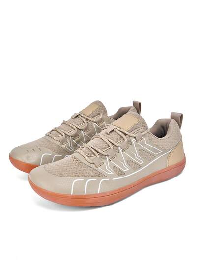 1 Pair Men's Thin Sole Casual Barefoot Sneakers, Soft Bottom Breathable Lightweight Minimalist Shoes