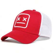 1pc Men's XX Expression Truck Driver Cap, Embroidered Baseball Hat, Casual Street Fashion Mesh Cap For Spring, Autumn, Travel, Beach Vacation - Multicolor - View 13