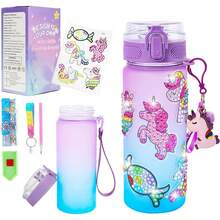 ¡RecomendadoKit de Manualidades para Niña,Kit de manualidades DIY con temática de sirena y unicornio para Niña,DIY botella de agua para pintar diamantes y pegatinas de diamantes para niños,Regalos de Manualidades para Niñas de 5 a 12 años, Cumpleaños y Navidad (Color 1)¡Top de Temporada - Color 1 - Ver 10