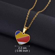 1 Piece / Outline Coco De Mer And Heart African Flag Pendant Neckalces Jewelry - Multicolor - View 4
