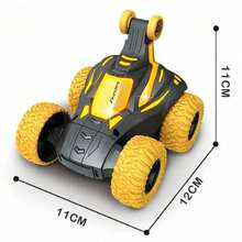 Luz LED de Acrobacia de control remoto de 4 canales 27hz, El coche acrobático de control remoto de juguetes es invencible, gira y gira 360, gira y gira con luces para cargar el coche acrobático de control remoto,coches rc,coche de control remoto,coche de juguete - color aleatorio - Ver 4