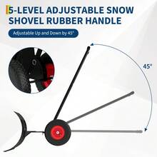 Yiwa 30"/40" Snow Shovel With Wheels, Heavy Duty Carbon Steel Snow Plow, Adjustable Blade Angle & Ergonomic Handle For Driveway And Sidewalk - 39.37"x16.54"(100x42cm) - View 6