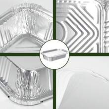 Avant Aluminum Container With Lid. Professional Aluminum. Available In 250ml/650ml/910ml/950ml/2100ml/3200ml Packs Of 25/50/100 Units. Resistant To All Temperature Variations. Ideal For Daily Use, Hospitality, Restaurants, Bars, Homes, Etc. - REDONDO 650ML - View 5