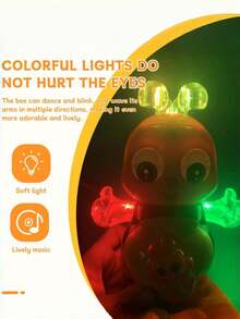 Dancing Bee Toy With Music And LED Lights, Can Walk, Twist Body, Interactive Sensory Learning Toy For Preschoolers, Suitable For Infants And Children - Dancing Bees - View 6