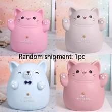 Hucha de gato de dibujos animados linda - Material de vinilo, resistente a caídas, adecuada para decoración del hogar o regalos, decoración del hogar | Diseño de gato de dibujos animados | Diseño anti-caída, regalo para amantes de los gatos - hucha - Ver 8