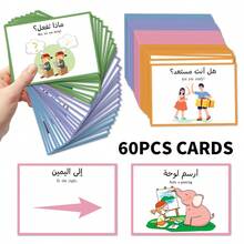 60张阿拉伯语短语学习闪卡，包含旅行和日常使用的基本阿拉伯语短语，适合初学者学习，附英文翻译。 - A - 查看 7