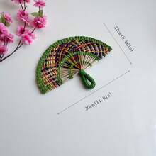 11.8 Inch Width X 8.66 Inch Length Small Semicircular Handwoven Seagrass Hand Fan, Home Decor Wall Hanging Fan For Cooling, Suitable For Elderly And Children, Summer Use, Lobby And Club Decoration - Seaweed Fan-shaped Fans Come In Various Colors - View 12