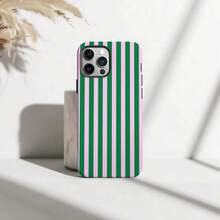 Pink & White Striped Phone Case, Compatible With IPhone 17/16/15/14/13/12/11 Pro Max - màu xanh lá - Xem 10