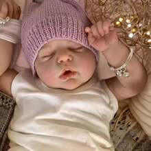 NPK 22" Soft Body Alexis Newborn Size Doll, Realistic Reborn, Soft Touch, Huggable, 3D Visible Skin And Veins, High Quality Doll, Christmas Gift For Girls - As Shown - View 2