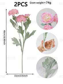 1件/3件套逼真奥斯汀玫瑰花束，搭配逼真牡丹长茎人造花，适用于家居花瓶、办公室、婚礼、订婚、周年纪念、母亲节、生日礼物、毕业典礼等场合。 - 露蓮 - 查看 18