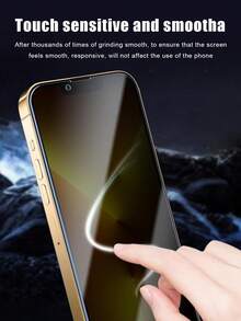 4pcs Full Screen Tempered Glass Privacy Screen Protector, Compatible With IPhone7/8/X/XR/11/12/13/14/15/16/17 Series, Anti-Fingerprint, Waterproof, Anti-Scratch, Sensitive Touch And Smooth Feel, 9H Hardness Glass, Anti-Collision, Anti-Drop - Black - View 5