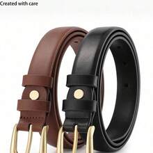 1pc Women's Metal Buckle Belt, Suitable For Various Festivals, Parties And Daily Occasions, Summer, Autumn School, Autumn/Winter, Halloween - Multicolor - View 3