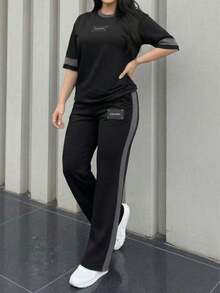 Maternity Two-Piece Suits - Black - View 2