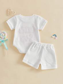 Baby Girls T-Shirt Co-Ords - White - View 7
