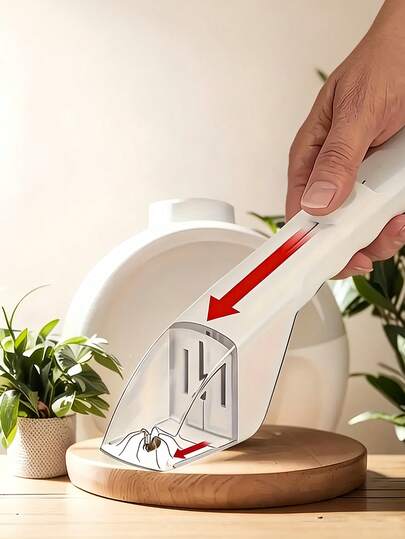 High-Quality Insect Trap - Portable Handheld Insect Trap With Release Device - ABS Material, No Battery Needed, Ideal For Bees, Spiders & Small Crawlers, Home & Garden Pest Control Tool, Includes Individual Packaging Box, Home Cleaning Tool, Suitable For Indoor And Outdoor Garden Use, Garden Stuff, Garden, Gardening Supplies