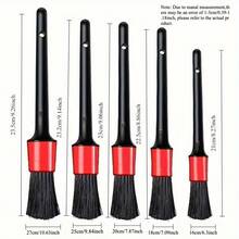 5pcs Car Cleaning Brush Set, Best Car Detail Brush Kit - Vent/Leather/Wheel/Interior/Seat/Detailing Brushes - Reliable Brushes - Multicolor - View 3