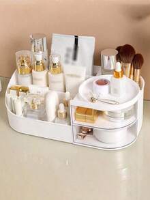 1pc Multi-Color Makeup Organizer Desk Cosmetic Storage Rack, Lipstick Drawer Type Makeup Organizer Box, Skincare Storage Box - Multicolor - View 2