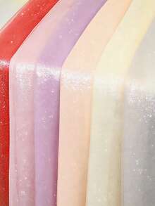 1pc Dotted Mesh Fabric, Shiny Dot Texture, Suitable For Wedding, Party Dress, DIY Crafts - Multicolor - View 2