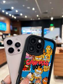 Estuche para teléfono con dibujos animados de  de los 80 Compatible con fundas para teléfonos   17  16 Pro Max  15 Pro Max  13 y  12 Diseño de TPU de cobertura total a prueba de golpes Resistente al agua, a caídas y rayones Un regalo divertido para familiares, amigos y amantes de los dibujos animados, perfecto para cumpleaños y ocasiones especiales - Negro - Ver 4