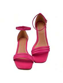 Women's Sandal With 7.5 Cm Heel And Closed Back, 1263.02 - 玫紅色 - 查看 2