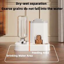 Pet Supplies Set: Cat Bowl, Dog Bowl, Cat Food Bowl, Dual Bowl Automatic Water Dispenser, Neck Protection Automatic Pet Feeder - 2L - View 3