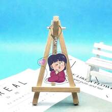 动漫游戏 MiSide 新款亚克力钥匙扣，6厘米 Mita/疯狂 Mita/戴帽子的 Mita，高透明可爱包包挂件，情人节粉丝礼物 - 彩色 - 查看 7