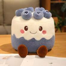 1个可爱柔软的毛绒生日蛋糕仙女娃娃，创意生日礼物，水果蛋糕毛绒娃娃，生日礼物填充枕头 - 30公分*20公分(250公克) - 查看 8