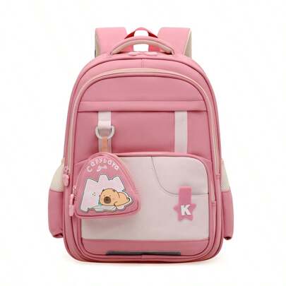 New Cartoon Cute Backpack, Large Capacity Ergonomic Design For Boys And Girls