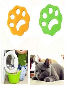 2 Pcs Pet Hair Remover For Laundry & Furniture, Multi-Surface Pet Hair Removal Tool, Reusable Dog Hair Remover For Couch, Efficient Cat Hair Remover For Home Cleaning, Quickly Removes Pet Fur & Lint Color Random - 隨機 - 查看 5