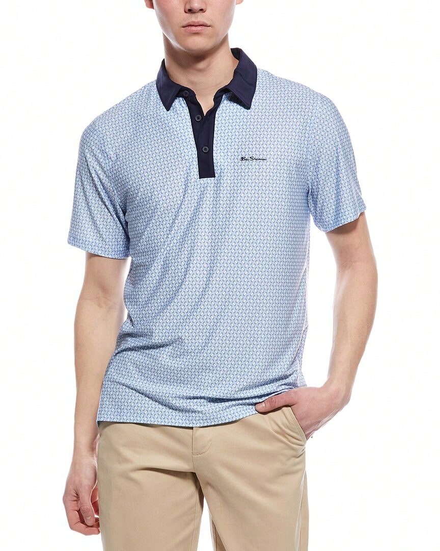 Polo deportivo de ajuste lineal Ben Sherman - Azul - Ver 1