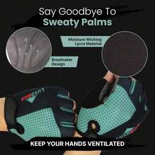 Guantes de ciclismo para bicicleta, guantes de bicicleta de montaña, antideslizantes, acolchados, transpirables, con medio dedo, accesorios deportivos para hombres y mujeres - Gris - Medio dedo - Ver 10
