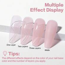 AIMEILI Hema Free 5 In 1 Builder Base Gel, Cruelty Free, Vegan, Strengthener Gel Translucent Gel Polish For Nail Art Manicure 10ML-153 - Màu E - Xem 3