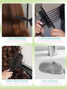 Flex Curl Styling Brush Curl Hair Brush,Curl Defining Hair Brush,Shaping & Defining Curls For Women, Curly Hair Styling Brush For Combing And Shaping,Reduce Pulling And Curl Separation For Defined Curls,Designed By Candybrush - 彩色 - 查看 6