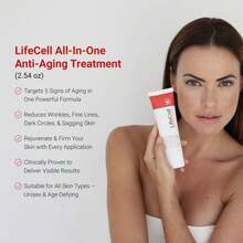 LifeCell All In One Anti-Aging Cream – Reduces Wrinkles, Fine Lines, Dark Circles & Sun Damage – Retinol, Vitamin C, DMAE & Hyaluronic Acid – Fragrance-Free, For All Skin Types (2.54oz) - Collagen - 查看 2