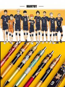 Crunchyroll 1 chiếc bút bi mực đen 0.5mm hình nhân vật hoạt hình "Haikyuu!!" chính hãng, hộp kín, nhân vật hoạt hình ngẫu nhiên, cầm thoải mái, quà tặng thích hợp cho gia đình và bạn bè. - Nhiều màu - Xem 5