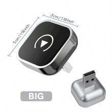 2-In-1 Wireless CarPlay & Android Auto Adapter – Plug & Play Dongle Converts Wired To Wireless, Fast Auto-Connect, No Lag, Compact Design Compatible With Iphone & Android - Black - View 12