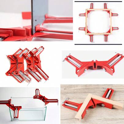 90 Degree Right Angle Clamps - Woodworking, Adjustable Corner Square Clamp For Picture Frames, Welding, Fish-Tanks, Cabinets, Shelf Holder, DIY Hand Tool