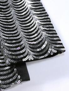 Men's Sequin Fish Scale Sequin Suit Jacket, Banquet Stage Performance Formal Wear, Party Nightclub Style - Silver - View 5