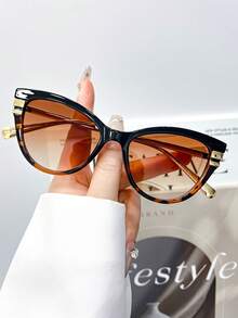 1pc Classic Minimalist Cat Eye Fashion Glasses, High-End Punk For Party, Street Style, Fashion Show - Multicolor - View 9