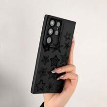 Star Pattern Element Lovers Mobile Phone Case, All-Inclusive Lens Thickened Protective Case, Suitable For Galaxy S24 S24Ultra S23 S23Ultra S22 S22UltraS21 And A Series  Mobile Phones, Non-Slip And Anti-Fall Protective Cover, Unisex - màu đen - Xem 3