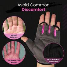 Guantes de ciclismo para bicicleta, guantes de bicicleta de montaña, antideslizantes, acolchados, transpirables, con medio dedo, accesorios deportivos para hombres y mujeres - Rosa - Medio dedo - Ver 9